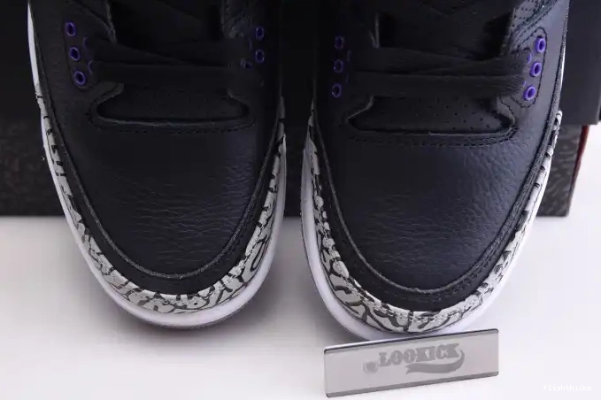 Retro Black Jordan 3 Court Purple Air CT8532-050 0522